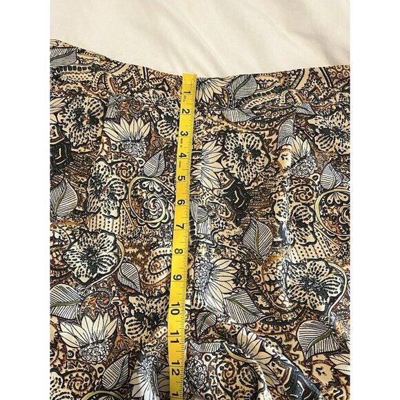 Zara High Waist Floral Casual Trousers With Velvet Stripe Size Small - Picture 11 of 13